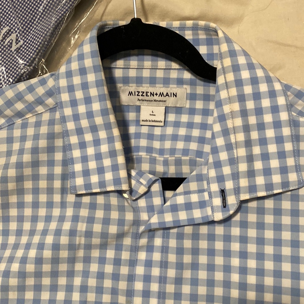 Mizzen+Main dress shirt blue gingham